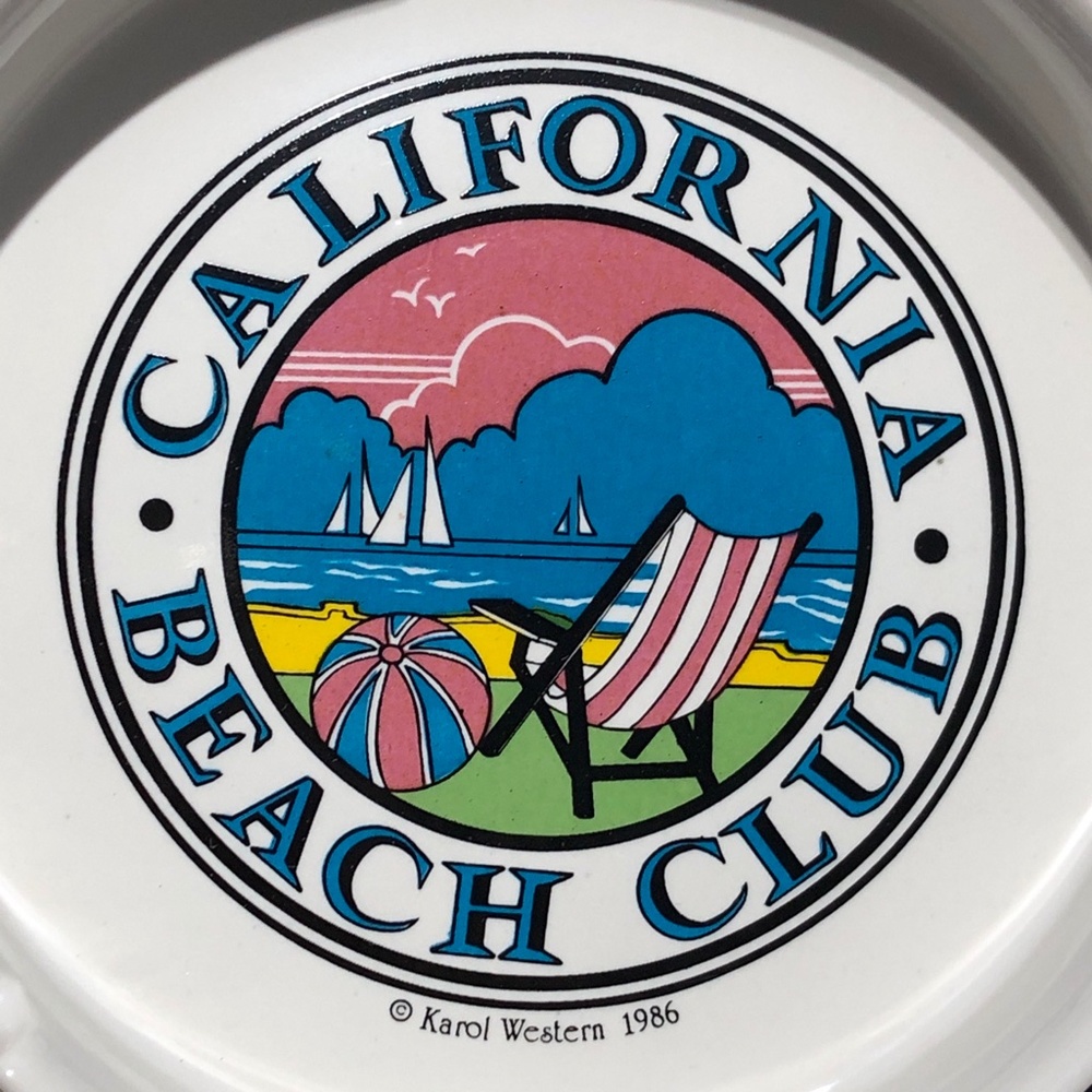 Vintage 80's California Beach Club Ash Tray - Picture 3 of 8